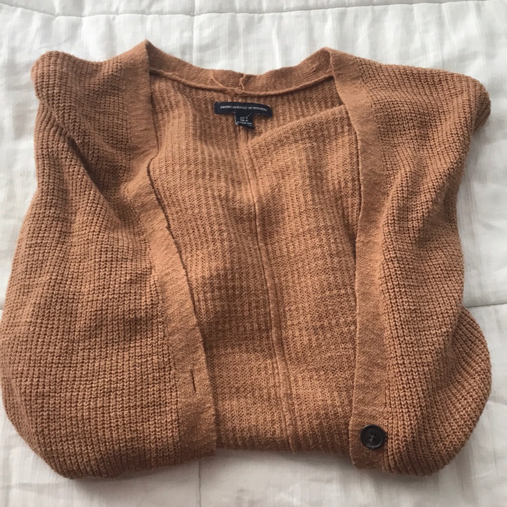 Brown half sleeved cardigan American Eagle XS